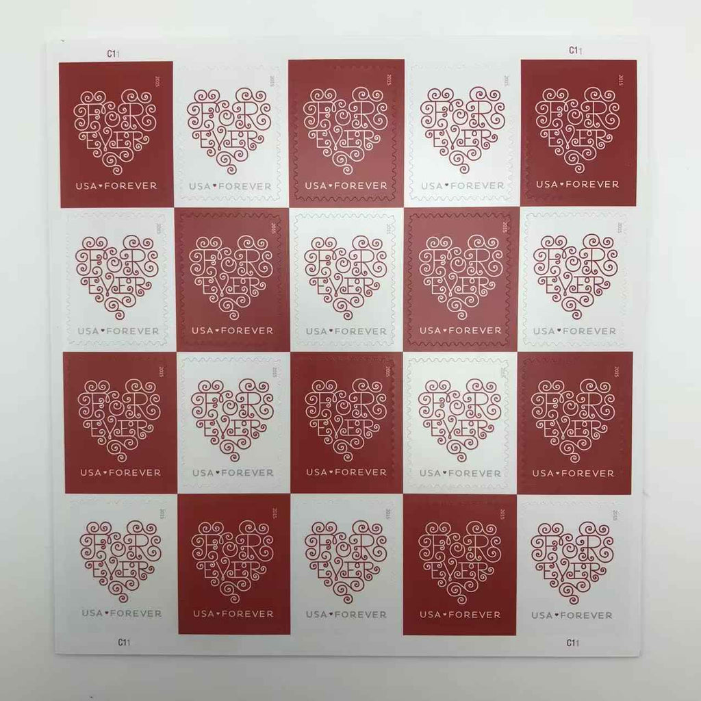 2015 Red and White Love Forever Stamps