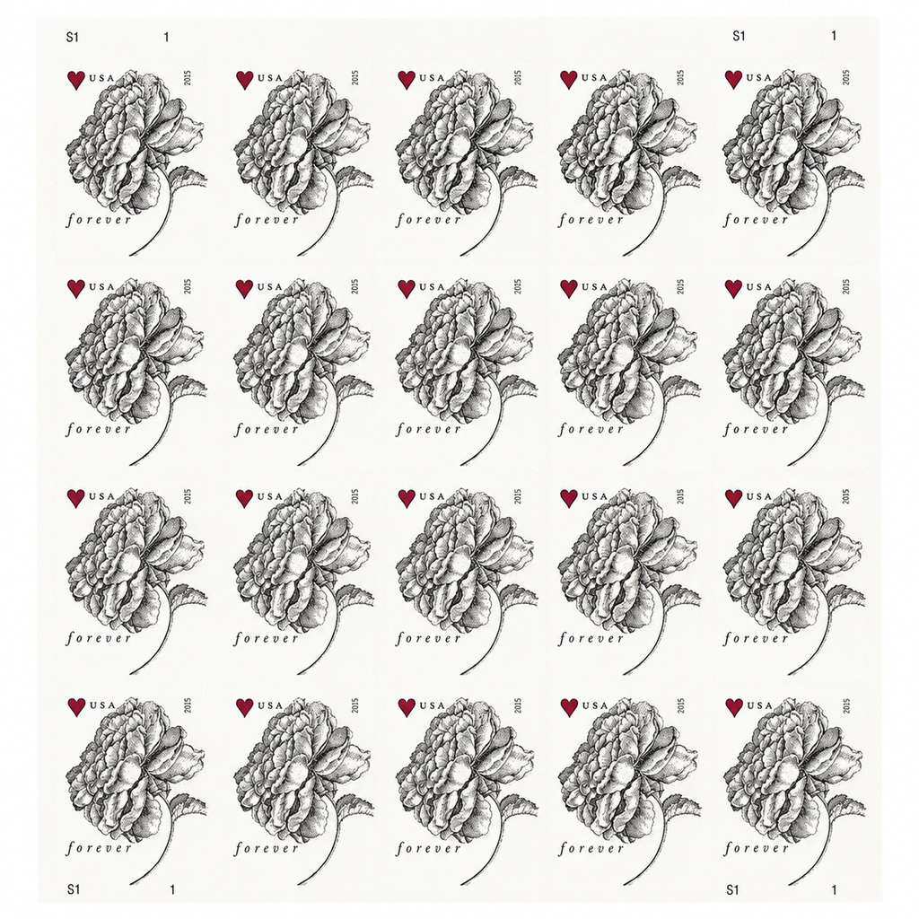 2015 Vintage Rose Wedding Forever Stamps