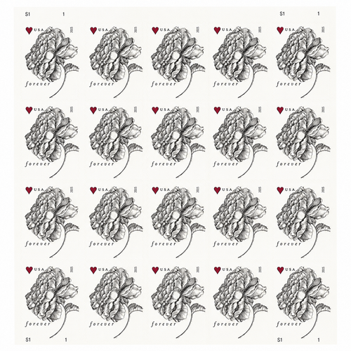 2015 Vintage Rose Wedding Forever Stamps